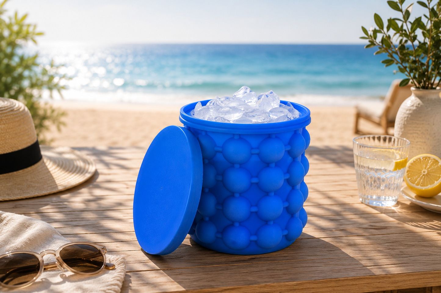 Moule de cubes de glace 2 en 1,  cube de glace portable, fabricant de boissons congelées pour whisky, bière,